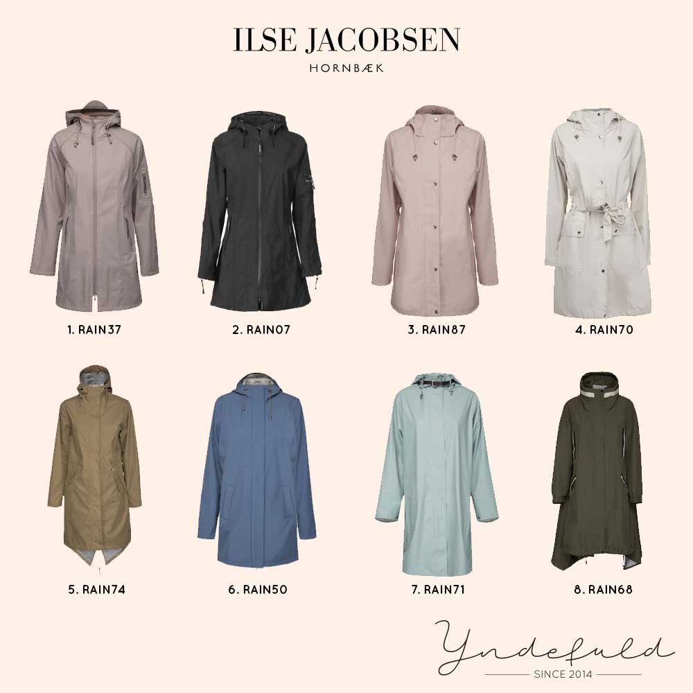 Regnjakke og regnfrakke fra Ilse Jacobsen - Smukkeste jakker